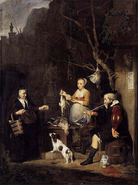 Gabriel Metsu The Poultry Woman oil painting image